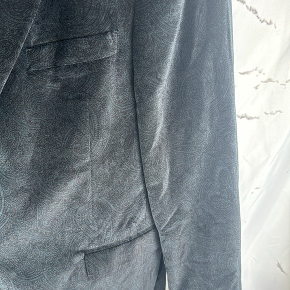 Tommy Hilfiger Velvet Paisley Blazer Sport Coat Evening Wear Lined Cotton Sz 48R - Picture 6 of 14